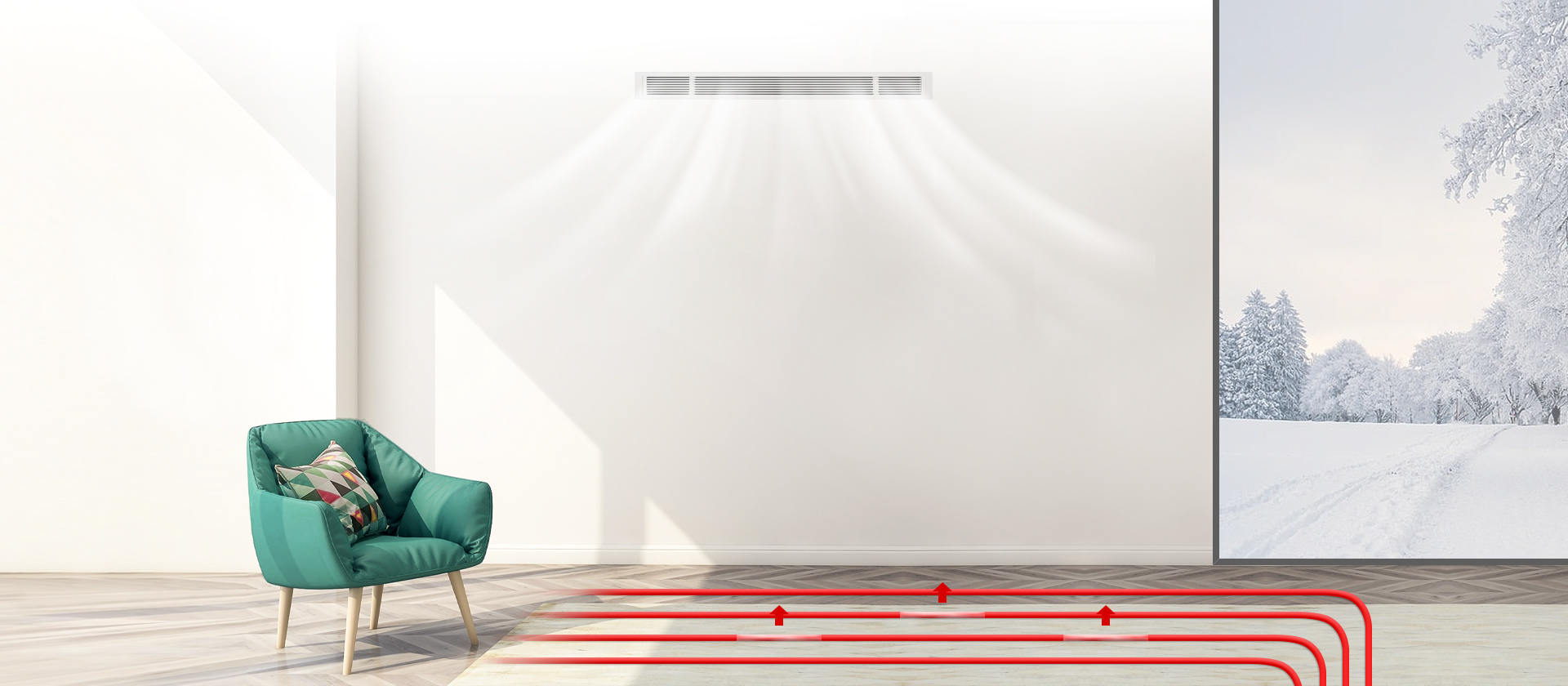 哈唯家用全直流變頻采暖+中央空調(diào)熱泵機組